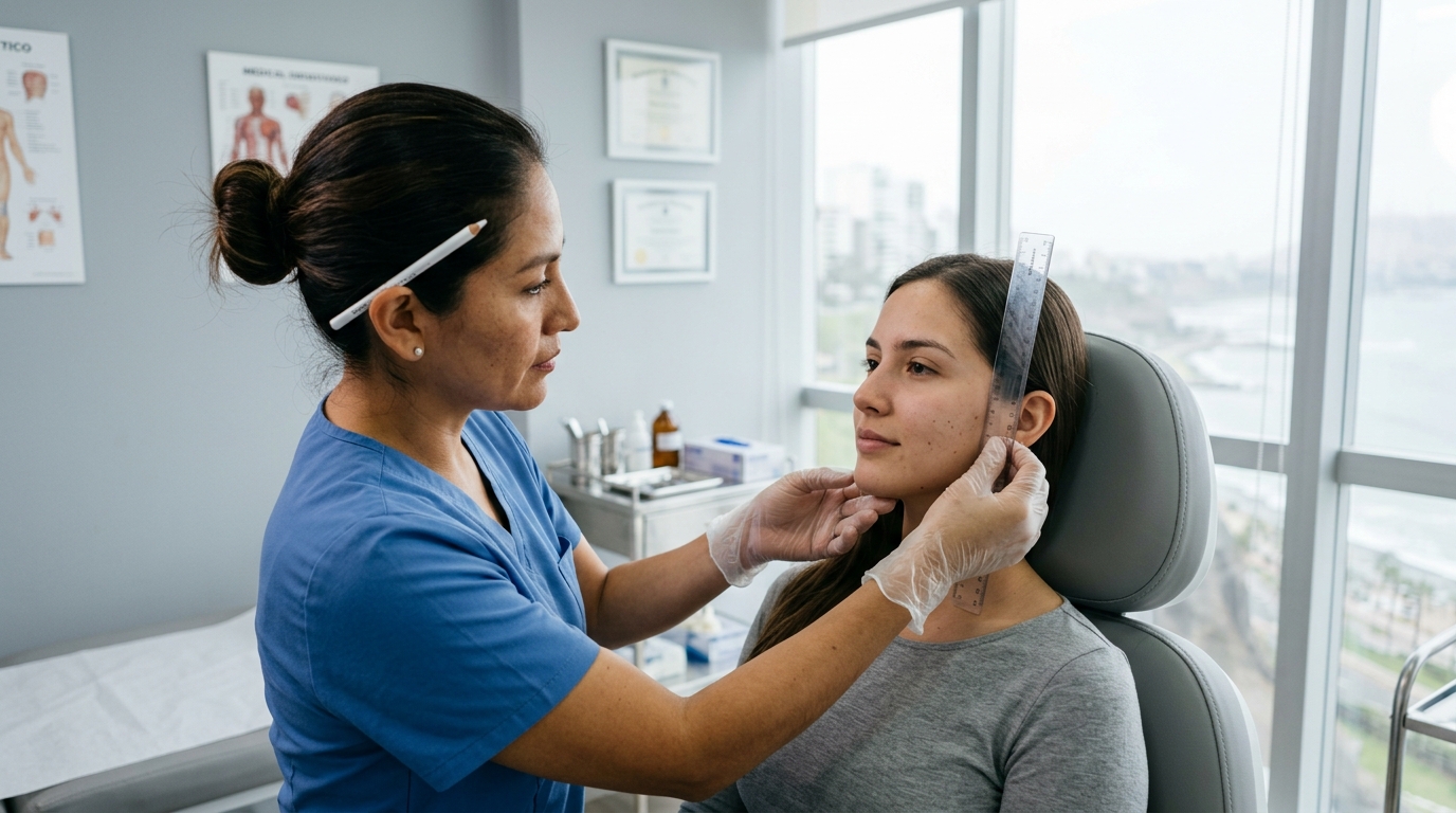 Evaluación de perfiloplastia médica y armonía facial en Clínica Estética Maryol Miraflores Lima
